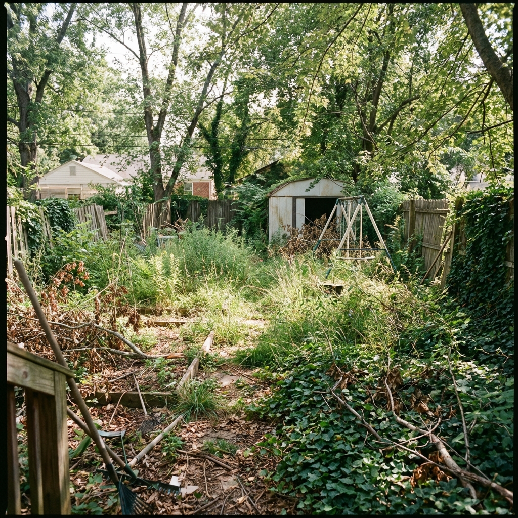 Before: Lush Backyard Garden